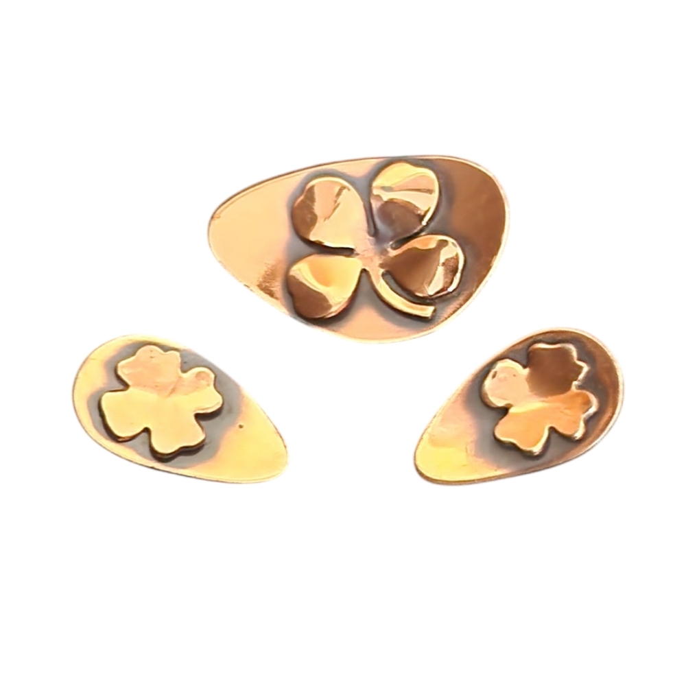 Vintage Four Leaf Clover Brooch and Earrings - Picture 3 of 7